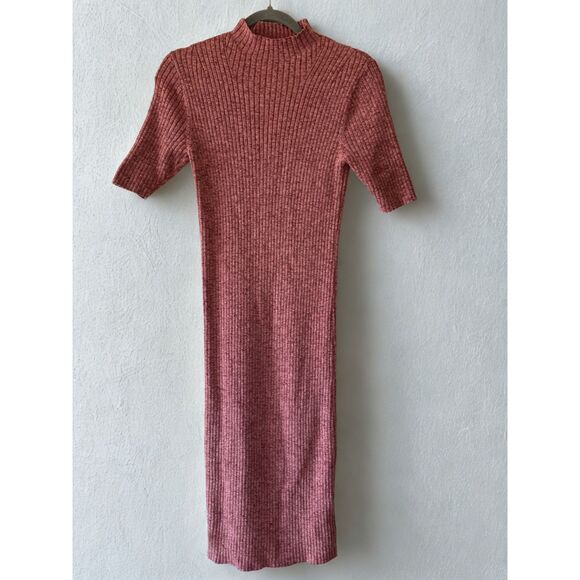 Hatch Dresses & Skirts - HATCH The Penelope Rib Knit Dress in Rose Melange Size 2/Medium